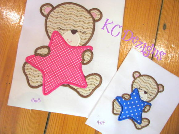 Baby Girl Bear with Star Embroidery Design Review