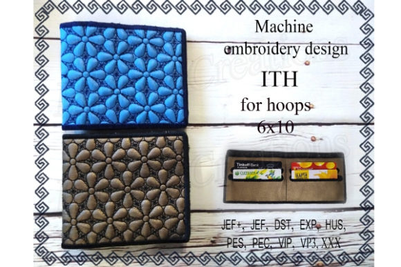 Billfold Machine Embroidery Design for Sweatshirts