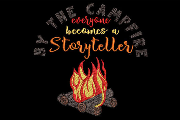 Campfire Embroidery with a Quote Review
