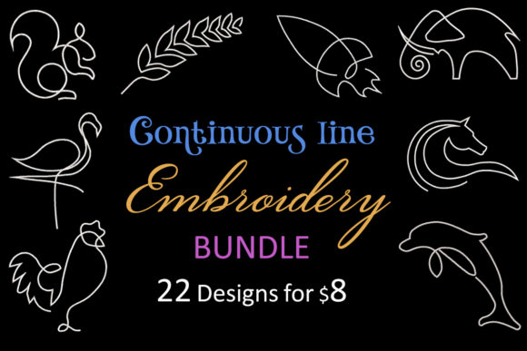Continuous Line Embroidery Bundle Review for Real Projects