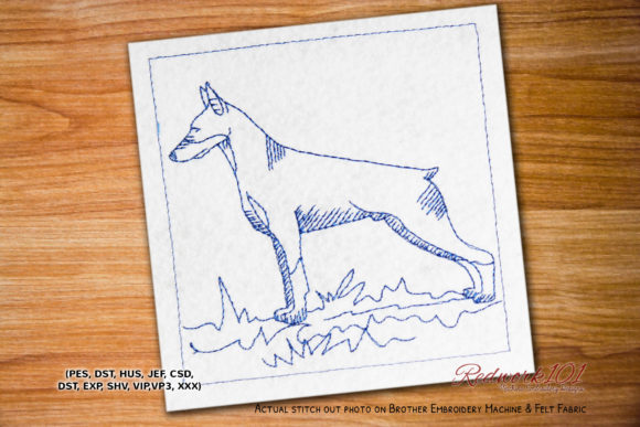 Doberman Dog Embroidery Design Review for Business Use