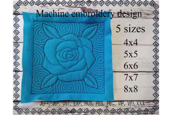 Quilt Block - Rose Embroidery Design Review