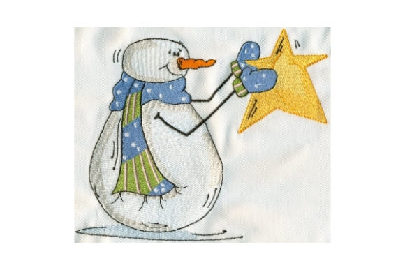Sassy Holding Star Snowman Embroidery Design Review