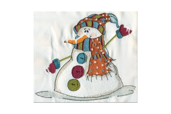 Sassy Melting Snowman: A Bold Winter Embroidery Design for Craft Fairs