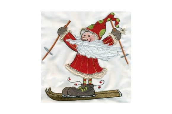 Sassy Skiing Santa Embroidery Design Review