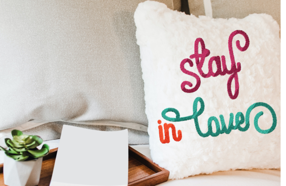 Stay in Love Embroidery Lettering Review for Personalized Gift Products