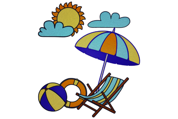 Summer Vacation Embroidery: A Bright Addition for Craft Sellers