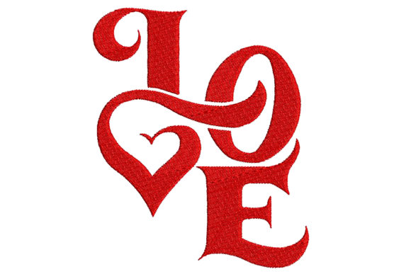 Word Love with Fancy Letters and Heart Embroidery Design Review